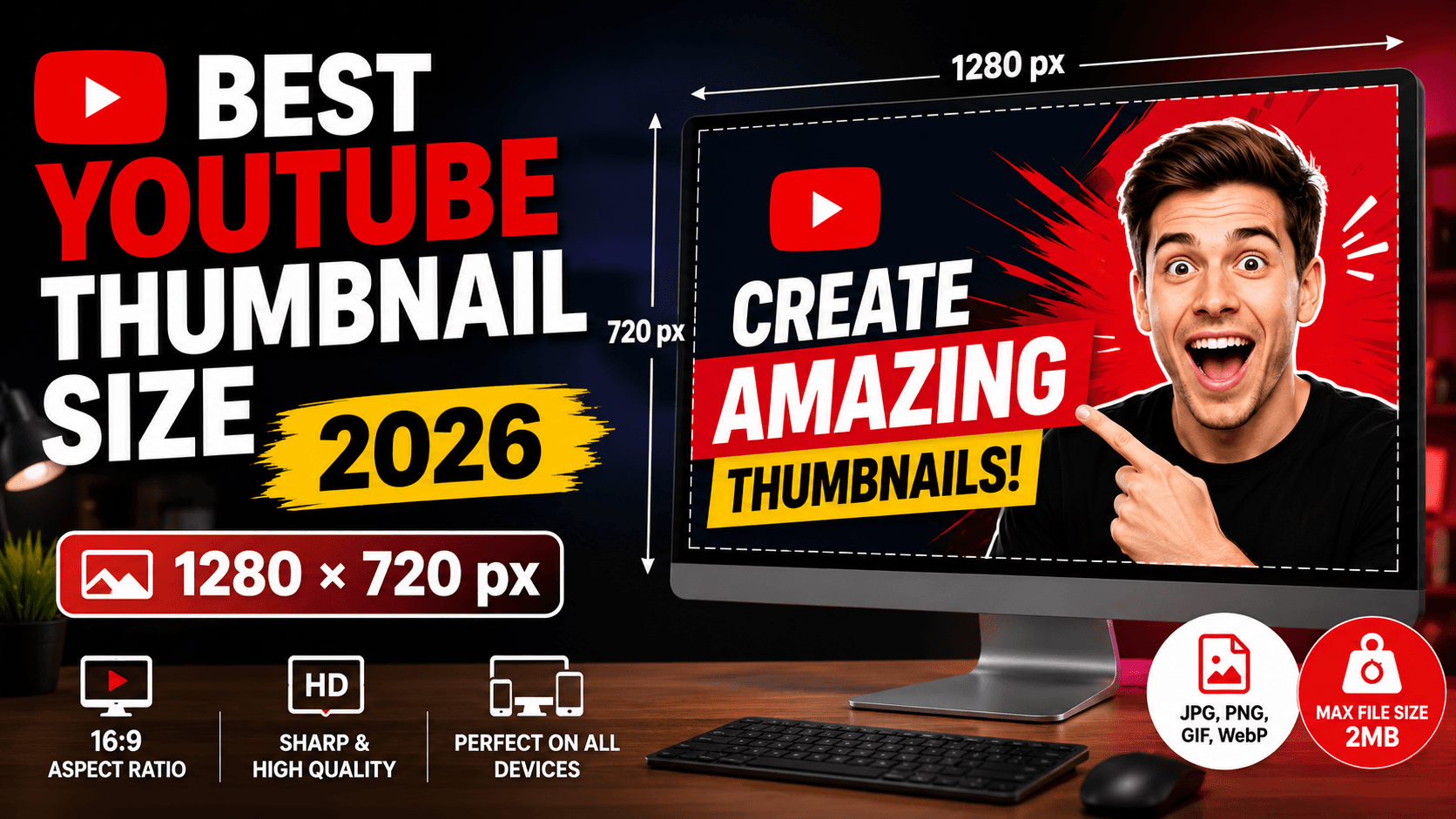 Best YouTube Thumbnail Size in 2026